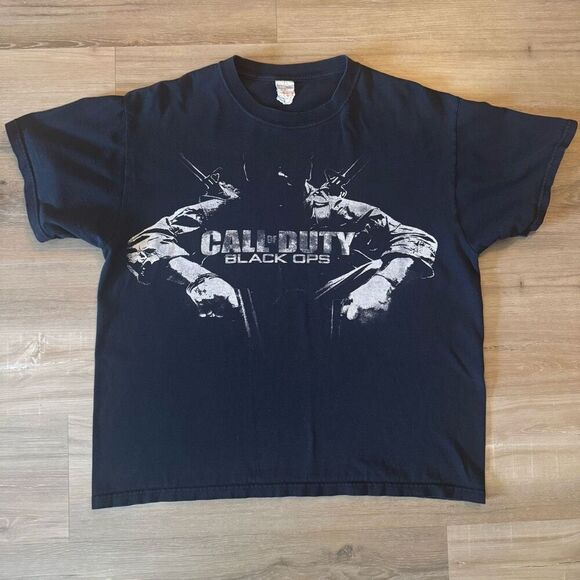 Call Of Duty Black Ops Men’s L Video Game Promo T-Shirt Original 2010 Y2K Xbox - Picture 1 of 3